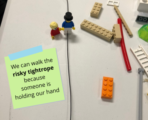 Funambule en lego