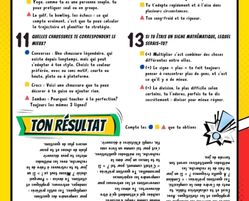Page 2 d’un exemple de quiz de personnalité sur les différents types de chercheurs et chercheuses.